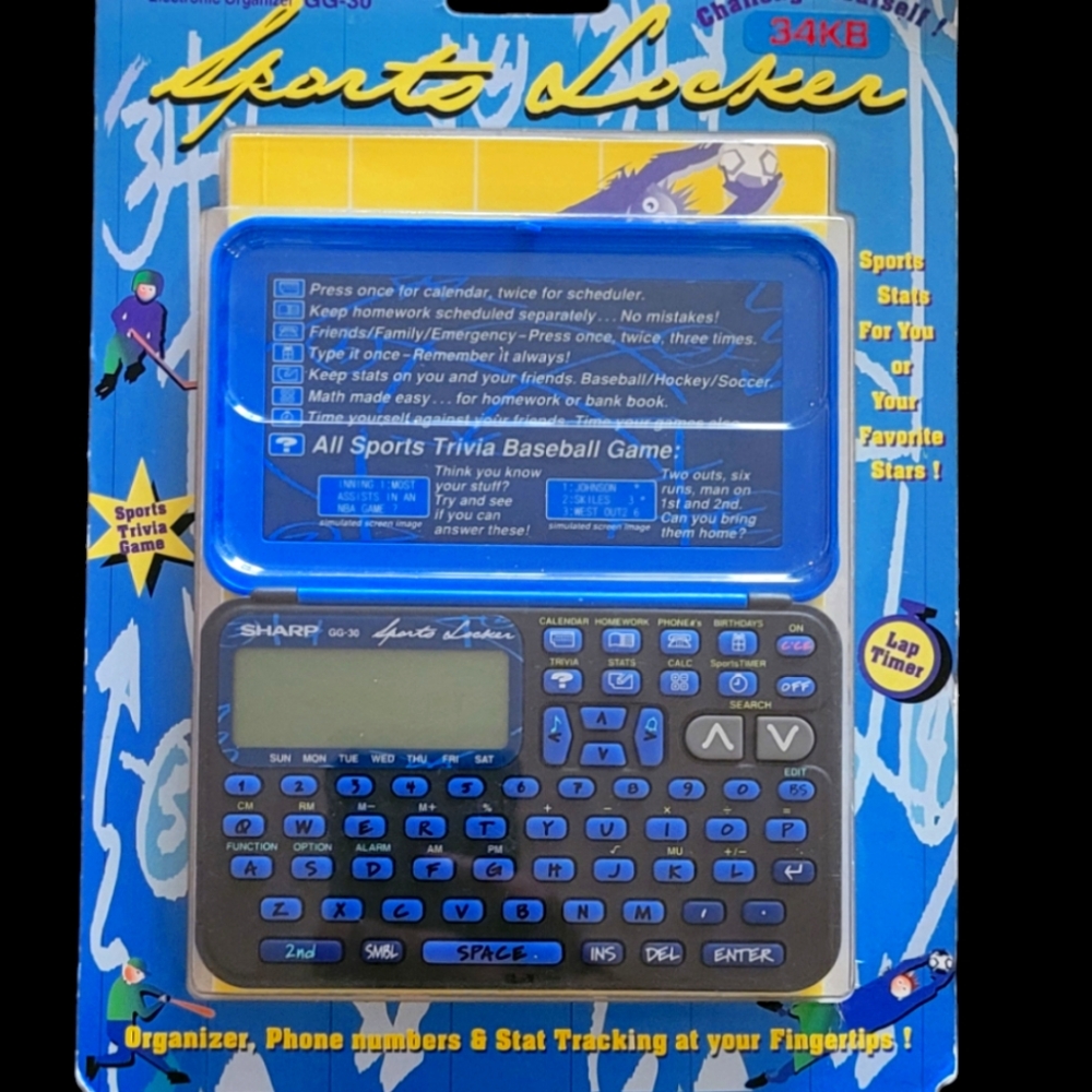 Nwt! SHARP GG-30 Sports Locker Vintage Electronic Organizer